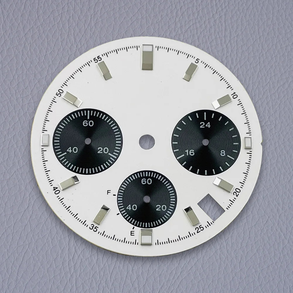 29.5mm VK63 Dial Chronograph Green Luminous High Quality Watch Modification Accessories