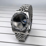NH35 Case 39mm 316L Stainless Steel Sapphire Glass Striped Bezel for NH35 NH36 NH34,NH38,NH39 etc NHMovement SK Mod Replacement Parts