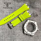 42mm ロイヤルオーク APケース ステンレススチール ブラッシュド オクタゴンウォッチケース ブレスレット ガラスバック チャプターリング サファイアガラス NH35 NH36 自動巻きムーブメント搭載