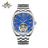 42mm AESOP 7088 Flying Tourbillon Movement Skeleton Sapphire 5ATM