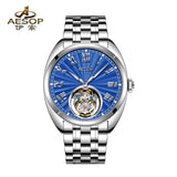 42mm Flying Tourbillon Watch AESOP 7088G Skeleton 5ATM Waterproof Sapphire High Accuracy