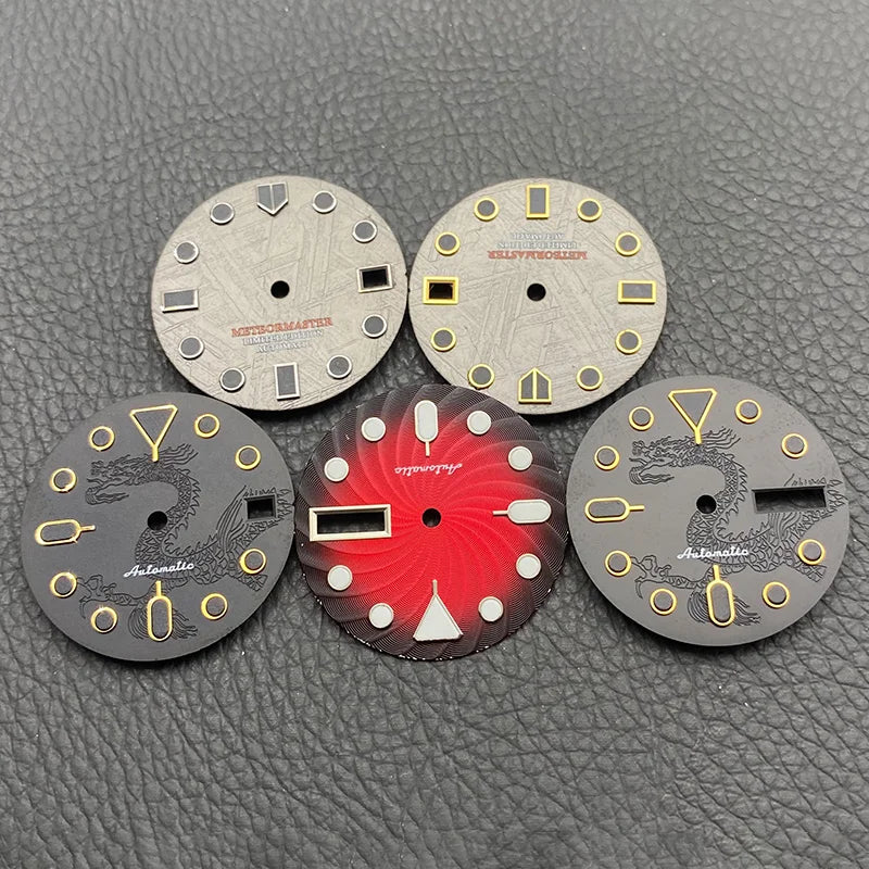 NH36 Watch Dial 28.5mm for SKX007 SKX173 SRPD Turtle Abalone Tuna Canne Diving Watch Dragon