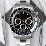 Tandorio Daytona TD401 Chronograph Watch Sapphire Tachymeter Japan VK63 Quartz 39MM 5Bar