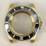 40MM PVD Gold Submariner Watch Case  GMT Yacht Master Polish Strap Sapphire Glass For NH35 NH36 NH34 NH38 Miyota 8215 Eta 2824 GMT SUB Yacht 20ATM waterproof