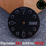 28.5mm Day-Date Dial for NH36 watch dial Green luminous Mod accessories parts 13 colors