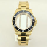 40MM PVD Gold Submariner Watch Case  GMT Yacht Master Polish Strap Sapphire Glass For NH35 NH36 NH34 NH38 Miyota 8215 Eta 2824 GMT SUB Yacht 20ATM waterproof