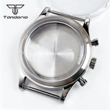 38mm Chronograph Watch Case Fit Miyota OS20/OS21 VK63/VK64 Movt Domed Mineral Glass 3ATM