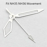 RICHUS NH35 Silver Watch Hands Fit NH35 NH36 PT5000 ETA2836 2824 DG2813 3804 Miyota8215 8205 821A Movement Watch Accessories