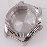 36/39mm Silver Gold Rose Gold Fluted Bezel Stainless Steel Watch Case fit NH35 NH36 4R35 4R36 ETA2824 PT5000 Movement