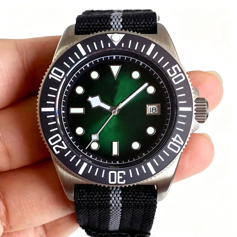 Titanium Tactical Frog Watch FXD MOD Tandorio TD267A MIYOTA 8215 PT5000 Sapphire Glass Luminous 20ATM