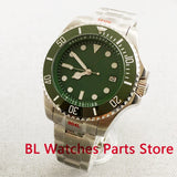 Green 43mm Deep Sea Watch Case Ceramic Insert Sapphire Glass NH35 Miyota 8215 PT5000 ETA2824 10ATM