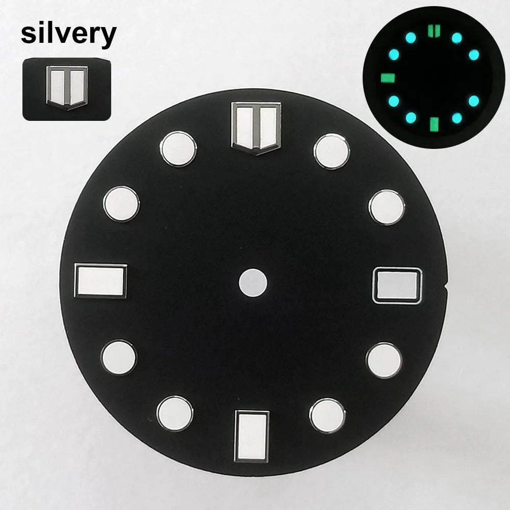 151 type of dials Submariner 28.5mm dial with calendar window suitable for NH35 movement luminous dial can support DIY dial customization name/logo