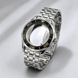 NEW 42mm Seamaster Case with 38mm bezel for NH34/35 NH36 movement Sapphire 10ATM Stainless steel watch box dual crown