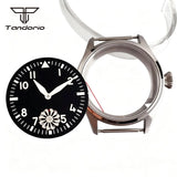 ETA6498 Watch case ST3621 42mm Manual Winding Pilot+37mm Dial Set Sapphire Transparent Back 5ATM