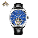 42mm AESOP 7088 Flying Tourbillon Movement Skeleton Sapphire 5ATM