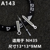 28.5MM Double Digital Circle Watch Dial Hands Green Luminous Faces Men's Watches Modification for TMI NH35