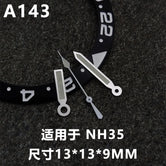 28.5MM Double Digital Circle Watch Dial Hands Green Luminous Faces Men's Watches Modification for TMI NH35