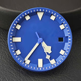 Miyota 8215 dial 31.8mm blue-green luminous dial/hands, suitable for dial replacement of 8215 automatic mechanical movement