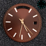 Miyota 8285 Dual Calendar Dial and hands 31mm up and down dual calendar dial blue green luminous watch replace accessories