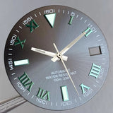 Wimbledon Style Roman Numeral Sunburst Dial 29mm Watch Dial Face For NH35 NH36 NH38 Movement Watch Replacement Part