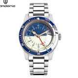 Tandorio TD213 NH34 GMT Watch Serica Homage Full Lume Two Tone Dial  Domed Sapphire 20BAR Dive 40mm Men's Fashion Wristwatch