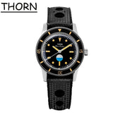 Titanium  Fifty Fathoms Thorn T007 38mm Retro PT5000 Movement 20ATM Sapphire Diving Watch