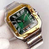 Tandorio Square Watch TD303G Two Tone 38mml 5ATM Waterproof NH35A Automatic Sapphire Glass Back
