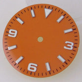 エクスプローラー ウォッチ ダイヤル 29mm ウォッチ ダイヤル エクスプローラー ダイヤルフェイス NH35 NH36 ムーブメント用 ブラック/オレンジ/ブルー スチール ウォッチパーツ グリーンルミネセンス 交換パーツ