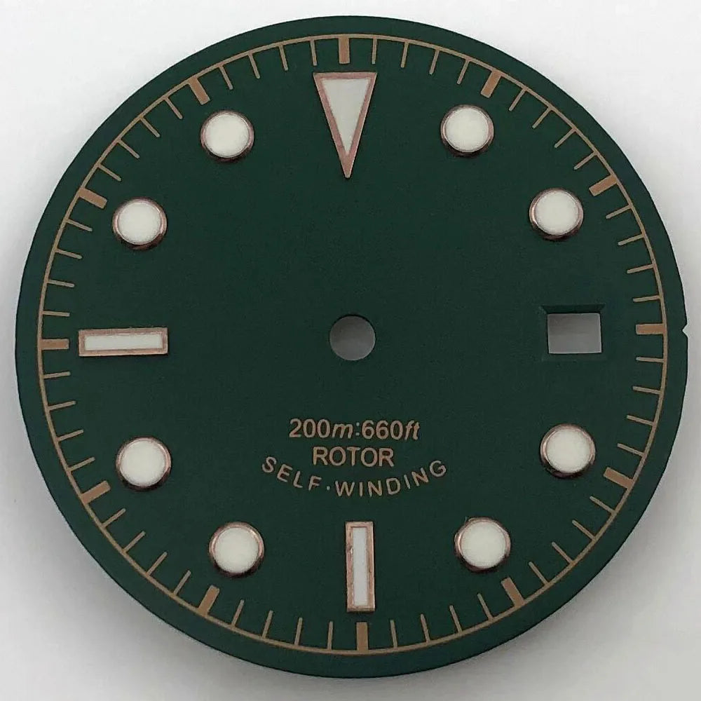 30.5mm Dial For 41MM Black Bay Mod Green Luminous  NH35 NH36 ETA2836/2824 Miyota8205/8215/821A