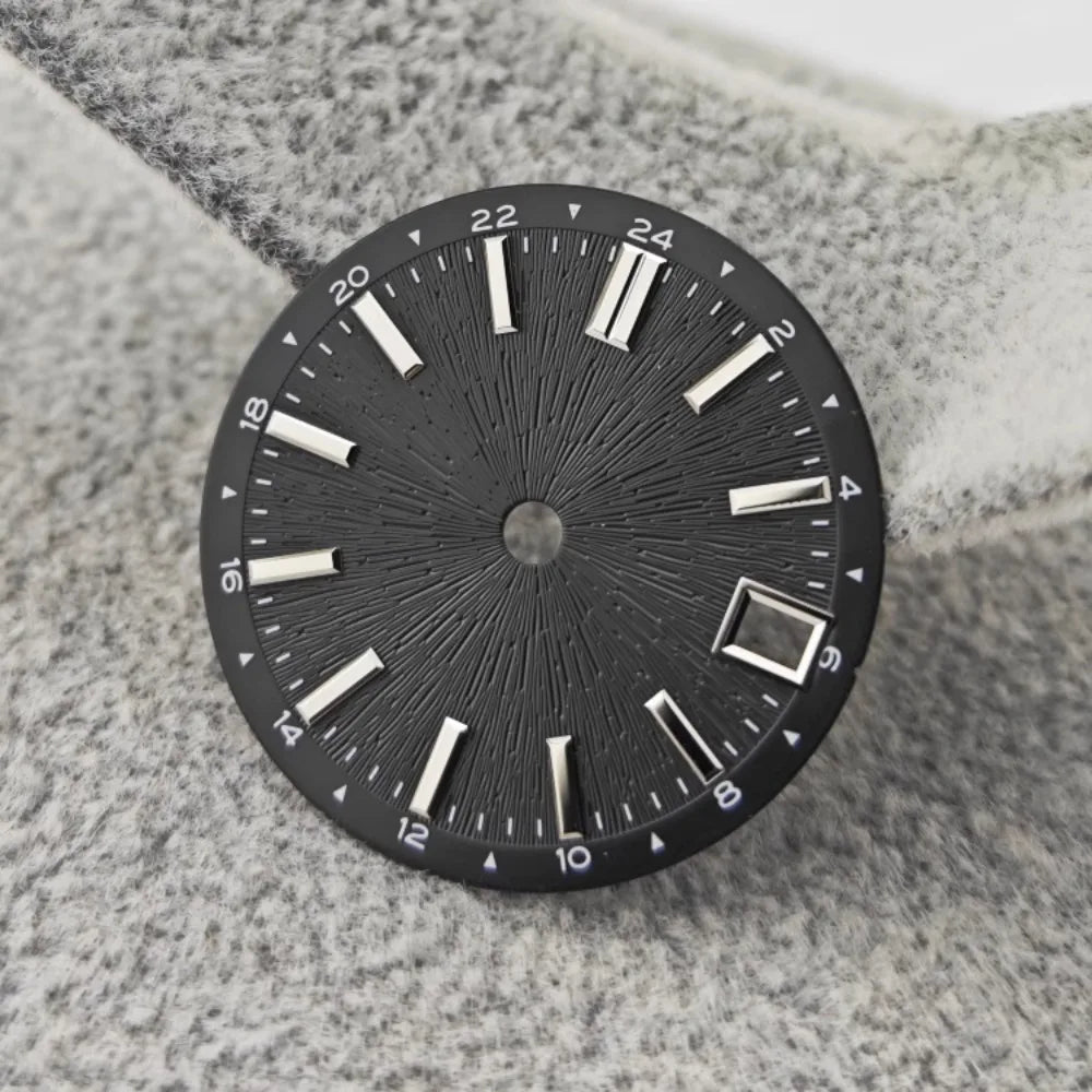 Modified 28.5mm Watch Dial Radial Pattern Surface with Single Date Watch Modification Accessories for NH34 NH35 Movement