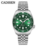 CADISEN C8220 Diver Watch New Luminous Men Mechanical Wristwatches Ceramic Bezel Sapphire Glass NYLON Band Automatic Watch Men Relogio Masculino