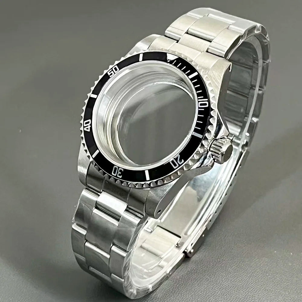 Retro Diver case 39mm,10bar waterproof stainless steel sapphire crystal case, suitable for NH34, NH35, NH36 mechanical movement accessories