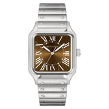 クォーツスクエアウォッチ Specht &amp; Söhne Classic 34MM 超薄型カジュアルウォッチ サファイア 50M 防水 Reloj Hombre