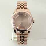 Two Tone Round Edge Watch Case 39mm 36mm Sapphire Crystal Glass For Seiko NH35 NH36 NH38 NH34 Miyota 8215 Movement Presidential Bracelet