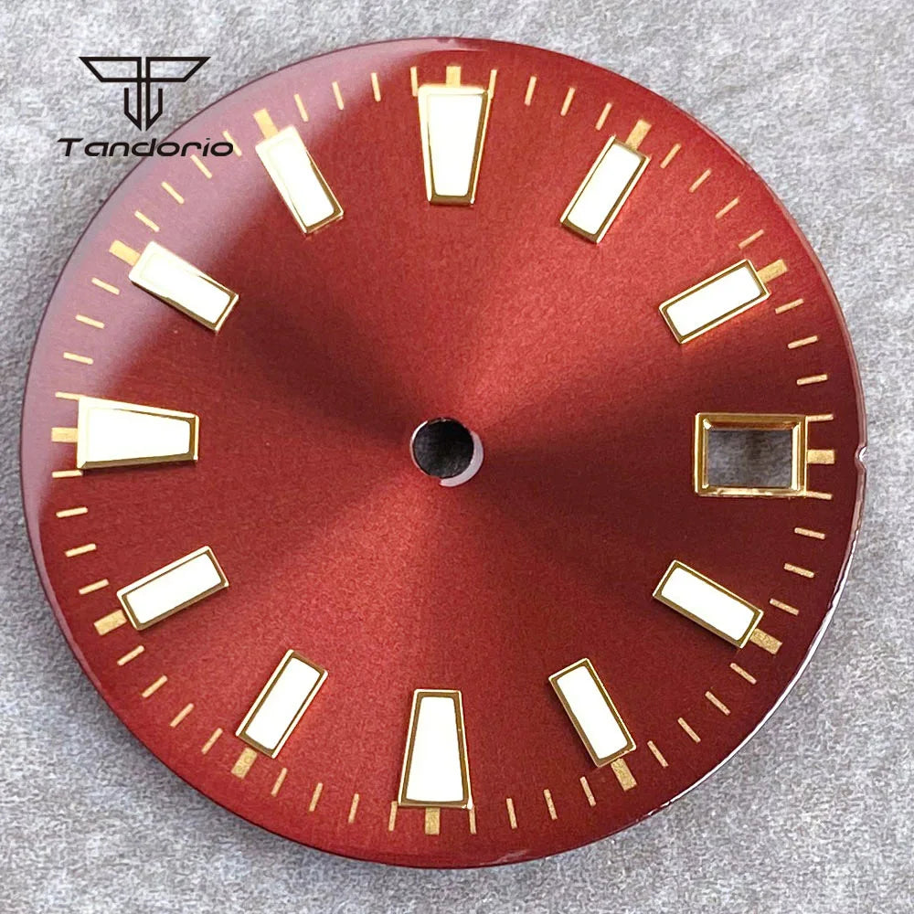 29mm NH35 Automatic Watch Dial Face Sunburst Date Window Hands Set Fit NH35 NH36 NH38 Movement Men's Wristwatch Accessories Part