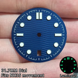 Seamaster NH35 Watch Dial 31.7MM Date At 6 o'clock Watch Dial 31.7MM Dial Accessories 31.7MM Wave Dial 31.7MM Watch Dial Plate