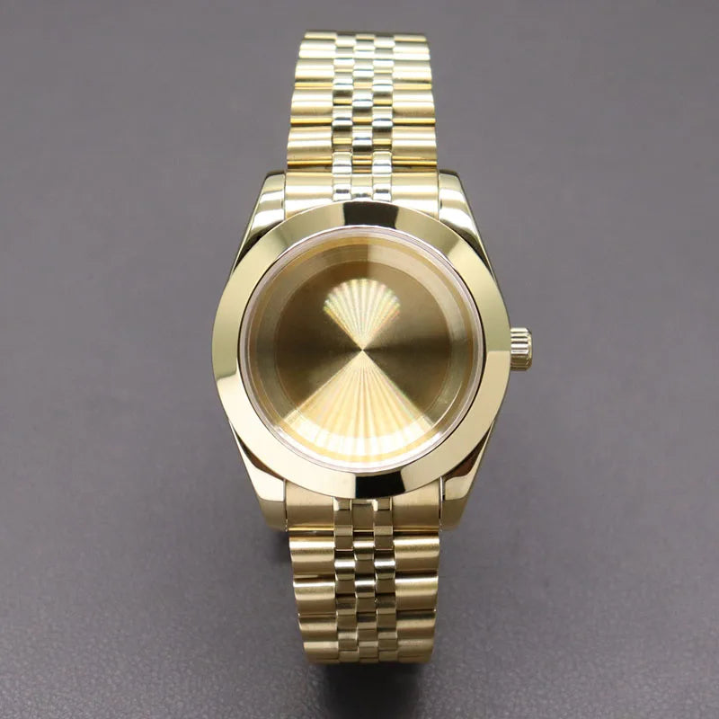 Explorer Watch Case 36mm/39mm Silver Rose Gold yellow Gold Two tone Sapphire 316L stainless Steel For Nh35 Nh36 NH34 NH38 Nh70 Miyota 8215 8285Movement