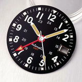 NH34 GMT Dial 29mm Mod black/white Watch Dial Face fit NH34 Automatic Movement Men Watches Part Accessories  Arabic numerals