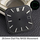 44mm Square Watch Case Cubitus Mod part NH34 NH35 NH38 36 Movement Sapphire for 29.5MM Dial
