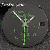 Black NH35 28.5mm Watch Dial Who Cares  With Lightning Second Hands For NH35 4R35 Movement Who Cares Lt's Already Late Replace Watch Dial