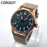 Corgeut Chronograph Watch CG2022 Sapphire 42MM  Asia 6497 Seagull St3600 Automatic Glass Back 3Bar pilot