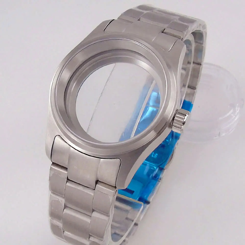 Pilot Watch Case Stainless Steel 36mm/39mm +Watchband Sapphire Fit NH34 NH35 NH36 ETA2824 PT5000 Miyota8215 821A Movt
