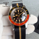 Tandorio NH34 GMT Watch 6542 homage 38mmTD218S Sapphire 20BAR Diver 24H Glass Bezel Sapphire