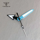 29mm Blue Ocean Matte Texture Watch Dial Gradient Color Fit NH35  Date Window Hands Set Green Lume Wristwatch Face Accessories