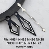 Hollow Watch Hands Fits NH35 PT5000 Movement C3 Green Luminous