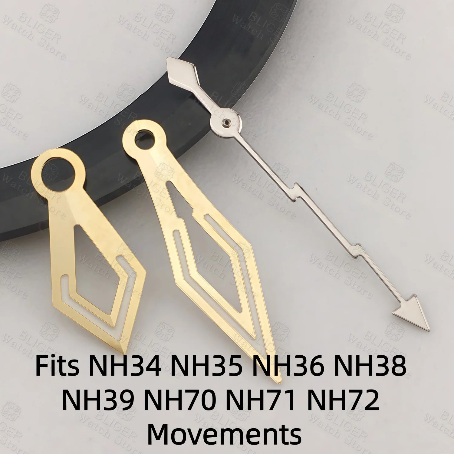 Hollow Watch Hands Fits NH35 PT5000 Movement C3 Green Luminous
