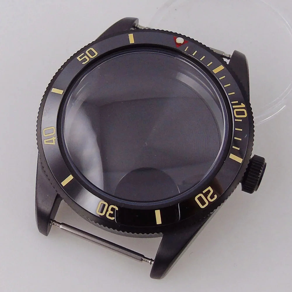 39mm PVd Black Rose Gold Dive Watch Case BB58 Mod 20BAR Waterproof Dome Sapphire Glass 39mm Black Bay Watch Case for NH34 NH35 NH36 NH70 ETA2824 PT5000 Watch Parts (Copy)