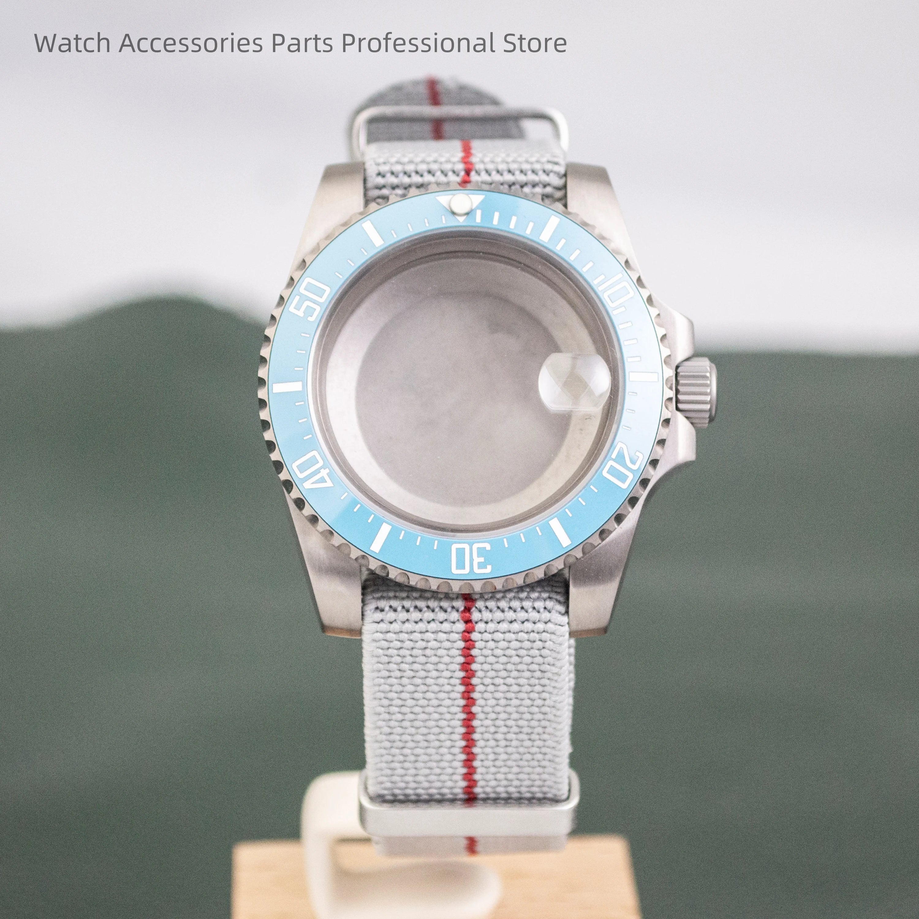 40mm Titanium Watch Case Nylon Strap Sapphire  For ETA2824 PT5000 NH35 NH36 SUB GMT Watch Accessories