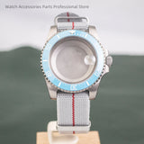 40mm Titanium Watch Case Nylon Strap Sapphire  For ETA2824 PT5000 NH35 NH36 SUB GMT Watch Accessories
