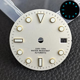 28.5mm blue lume NH35 NH34 Dial Single Calendar Submariner style with Hands Watches accessory
